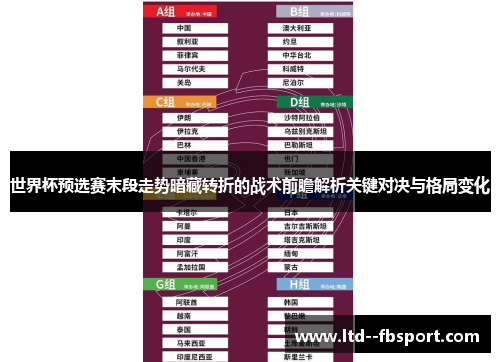 世界杯预选赛末段走势暗藏转折的战术前瞻解析关键对决与格局变化 世界杯预选赛末段走势暗藏转折的战术前瞻解析关键对决与格局变化
